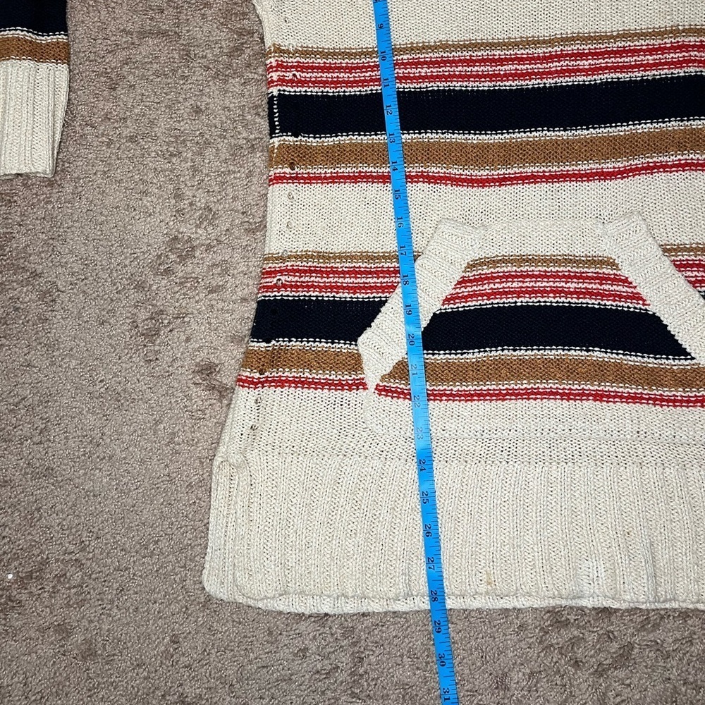 COPY - Tory Burch Striped Short Sleeve Linen Blend Sweater Size Small - Picture 13 of 16